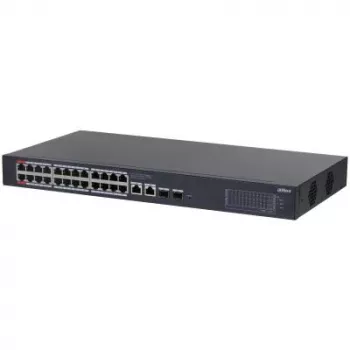 Dahua Technology CS4228-24GT-240 tīkla slēdzis, pārvaldīts L2 Gigabit Ethernet (10/100/1000), PoE, melns
