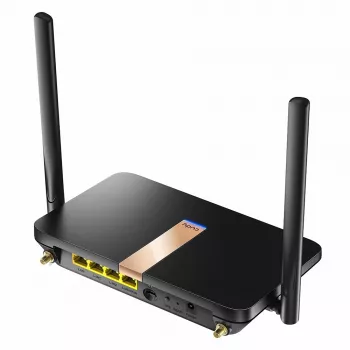 Cudy LT500D bezvadu maršrutētājs Fast Ethernet divjoslu (2.4 GHz / 5 GHz) 4G melns