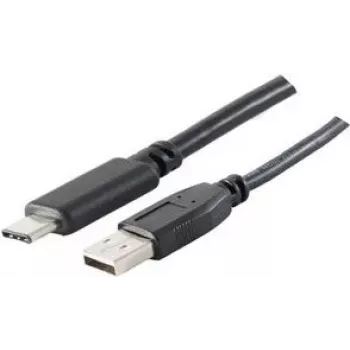 USB kabelis ShiverPeaks BS77143-1.8 1.8m USB A USB C Melns
