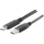 USB kabelis ShiverPeaks BS77143-1.8 1.8m USB A USB C Melns