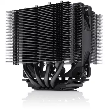 CPU dzesētājs Noctua NH-D9L CHROMAX.BLACK — 92 mm ventilators, 400–2000 RPM, 22,6 dB, izmēri 95×95×110 mm, svars 531 g