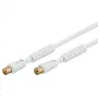 Koaksiālais kabelis Microconnect COAX010WHQ vīrietis-sieviete standarta 10m balts