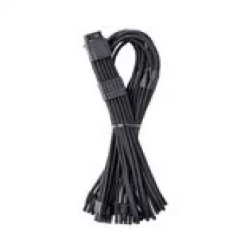 CableMod C-Series Pro ModMesh 12V-2x6 kabelis, aptīts, 16-Pin uz 3x 8-Pin, Corsair Type 4 un 3 barošanas blokiem - melns, 60cm