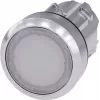 Siemens Drucktaster Betätiger flach, Frontring Metall, Hochglanz Weiß SIRIUS ACT 3SU1051-0AB60-0AA0 1 St. (3SU1051-0AB60-0AA0)