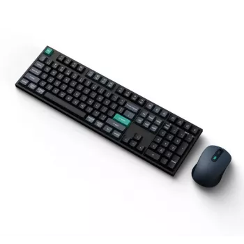 Tastatūra Keychron B36 + BM25 pilnizmēra 100% QWERTY angļu, USB + RF bezvadu + Bluetooth, šķērsslēdži, melna, pele iekļauta