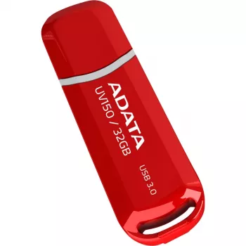 USB zibatmiņa ADATA DashDrive UV150 32GB, USB Type-A 3.2 Gen 1, sarkana, ar vāciņu