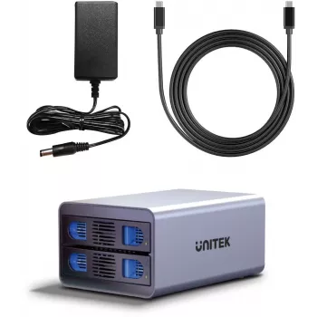 Ārējais SATA HDD/SSD korpuss Unitek S1308A01-EU 2.5 inch un 3.5 inch diskiem, līdz 40TB