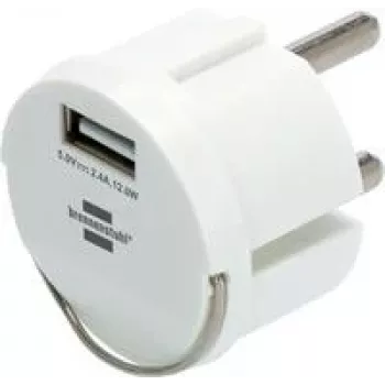 Brennenstuhl 1508110 USB lādētājs iekštelpu kontaktligzda ar slēdzi, izejas strāva max 2400 mA, 1 x USB