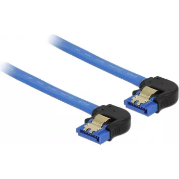 SATA kabelis DeLOCK 85095 0,2m Melns Zils