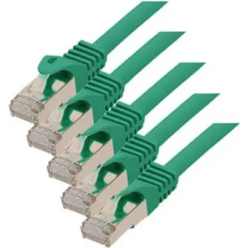 Tīkla kabelis ShiverPeaks 75513-G-SET5 3m Cat7 S/FTP Zaļš