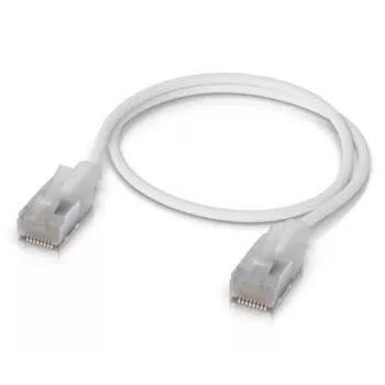 Tīkla kabelis Ubiquiti UACC-Cable-Patch-EL-C6A-0.3M-W RJ-45 Cat6a 0,3m Caurspīdīgs Balts