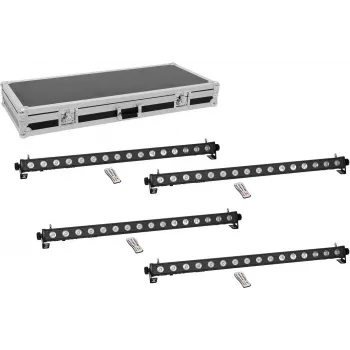 Apgaismojuma komplekts EUROLITE PIX-16 QCL 4x LED gaismas stienis ar transporta kasti