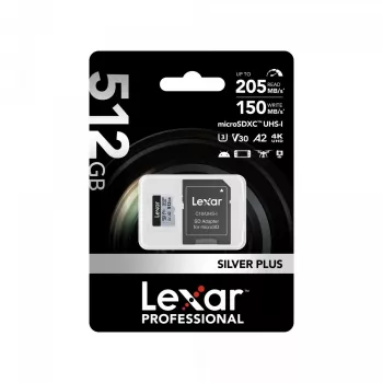 Atmiņas karte Lexar 512GB UHS-I microSDXC SILVER PLUS
