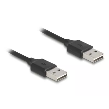 Spoles kabelis DeLOCK EASY-USB 2.0 Type-A vīrietis uz Type-A vīrietis 0.5m līdz 0.8m melns