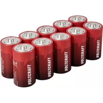Voltcraft VC-16107980 Mono D -Baterija Sārma-Mangāna 18000 mAh 1.5 V 10 gab. (VC-16107980)