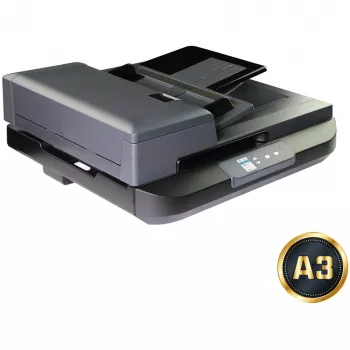 Plakanvirsmas un ADF skeneris Avision AD5800 — 1200 x 1200 DPI, A4, 100-lapu ADF, duplekss, LCD, balts