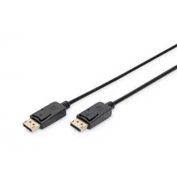 Savienojuma kabelis DisplayPort ar fiksatoru 1080p 60Hz FHD Tipa DP / DP M / M melns 3m