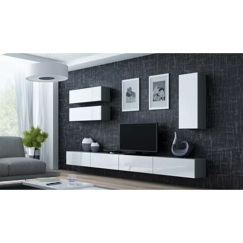 Cama TV statīvs VIGO 140 30/140/40 sonomas ozols/balts glancēts