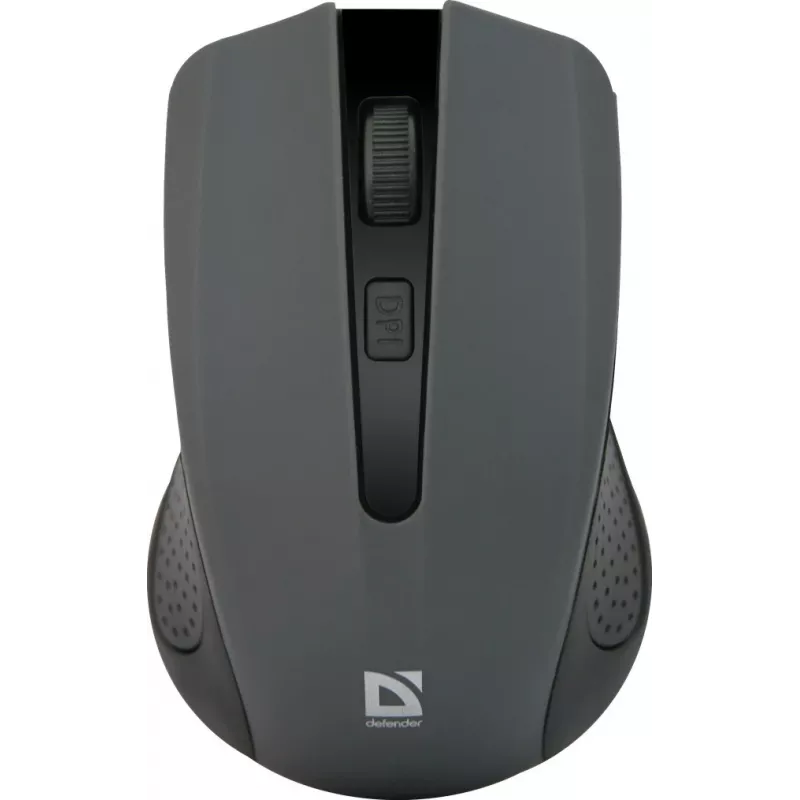 Bezvadu optiskā pele DEFENDER MM-935 RF, ambidextrous, 1600 DPI, pelēka, USB uztvērējs, AAA baterijas