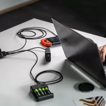 USB-C kabeļu komplekts Green Cell GC Ray — USB A uz USB C 3 garumi (30 cm, 120 cm, 200 cm), USB PD, 480 Mbps, 2.4 A, melns