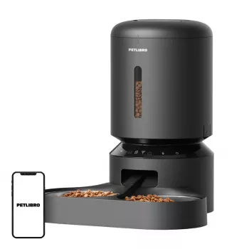 Automātiskā barotava mājdzīvniekiem Aptel Granary PL-AF103-36B, 5 L, divas bļodas, Wi‑Fi (melna)