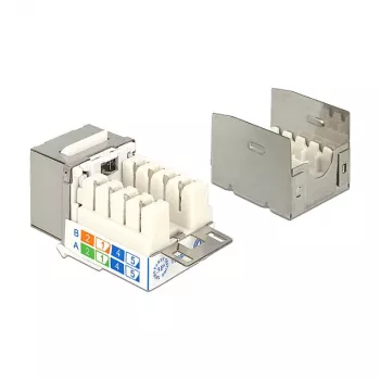 Delock 86404 Keystone modulis RJ45 Secure Cat.6 uz LSA, balts