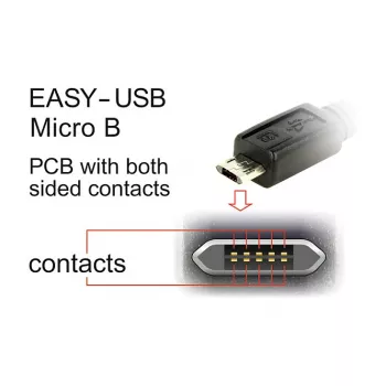 USB kabelis DeLOCK 83845 USB 2.0 0,5m USB A Micro-USB B Melns
