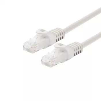 LOGON tīkla kabelis Cat6a U/UTP 15 m ziloņkaula krāsā, RJ-45–RJ-45
