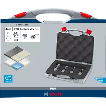 Bosch HSS Cobalt Twist urbju komplekts, Keramikas frēze, 1.2 cm, 4 gab.
