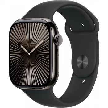 Apple Watch S10 Schiefer Titanium Sport Band Schwarz - S/M GPS + Cellular 46mm MWYD3QF/A 2024