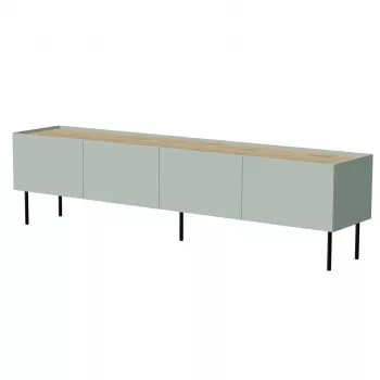 TV skapis cama meble FELLINI 200x40x52 cm, olīvas rāmis ar eļļota ozola virsmu