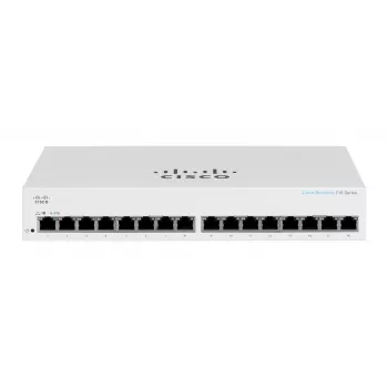 Slēdzis Cisco CBS110 Nenomāžāms L2 Gigabit Ethernet 16x RJ-45 (10/100/1000), 1U, 32 Gbps