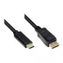 Good Connections USB-C uz DP1.2 adaptera kabelis melns 10m