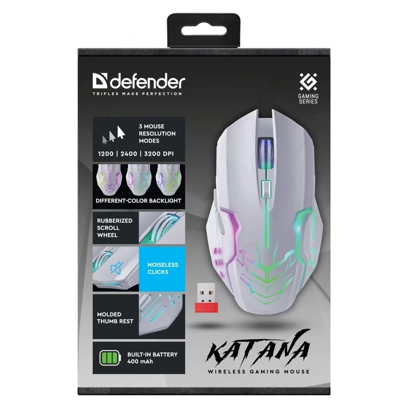 CDEFENDER GM-511 KATANA RF 3200dpi 7P BALTS