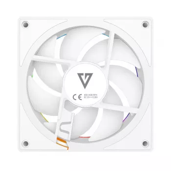 Datora korpusa ventilators MODECOM VOLCANO LOOP 120 ARGB Reverse Fan White 120 mm, PWM, 400–1400 RPM