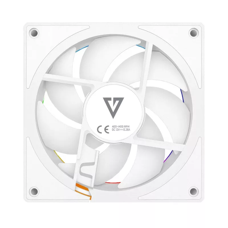 Datora korpusa ventilators MODECOM VOLCANO LOOP 120 ARGB Reverse Fan White 120 mm, PWM, 400–1400 RPM