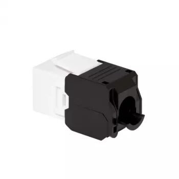 LogiLink NK4066 Keystone modulis RJ-45 Cat.6A bezinstrumentu plakans melns balts