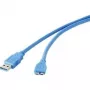 USB kabelis Renkforce 1421511 — USB A (tēviņš) uz Micro-USB B (3.0), 30 cm