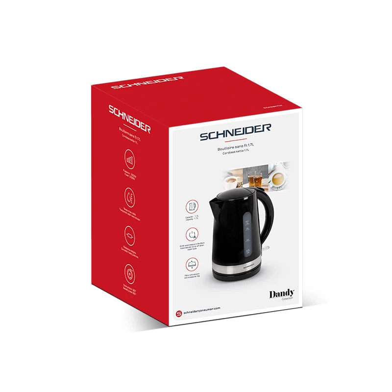 Elektriskā tējkanna Schneider 1.7L 2200W Nerūsējošais tērauds