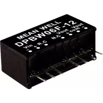 Līdzstrāvas pārveidotājs MEAN WELL DPBW06G-15, ieeja 18–75 V, izeja ±15 V, 6 W