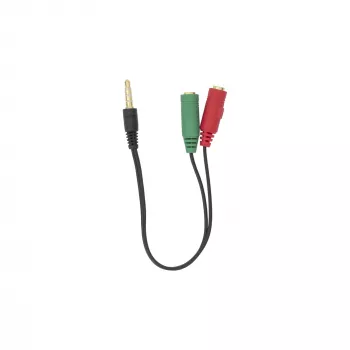 Audio kabelis SBOX 35M-2X35F 0,2m 3,5mm 2 x 3,5mm Melns