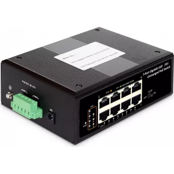 Digitus 7 Portu Gigabitu Ethernet Tīkla PoE Slēdzis, Industriāls, Nepārvaldāms, 1 PD Ports