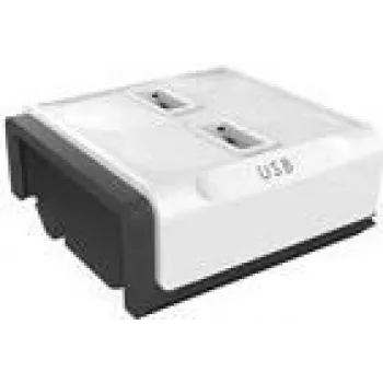 USB lādētāja modulis Allocacoc PowerStrip 10096/MDUSB2 — 2 USB porti, 2.4A kopā