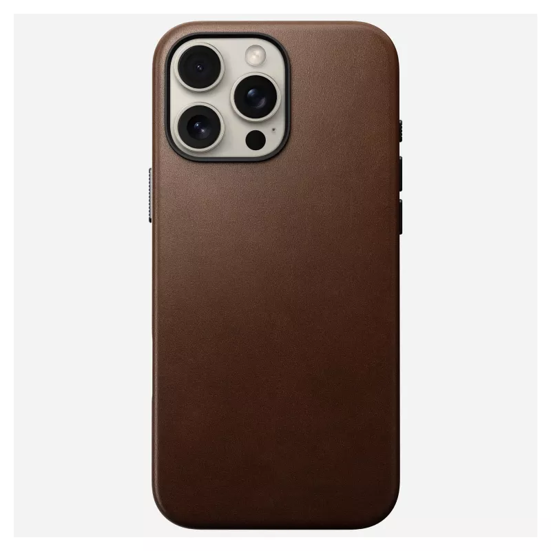 Mobilā telefona maciņš Nomad NM01389385 iPhone 16 Pro Max, 17.5 cm (6.9 collu), brūns, alumīnijs/PC/mikrošķiedra/āda
