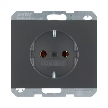 Rozetes kontaktligzda Type F berker 47157006, 16 A, 250 V, antracīta, termoplastmasas korpuss
