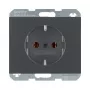 Rozetes kontaktligzda Type F berker 47157006, 16 A, 250 V, antracīta, termoplastmasas korpuss