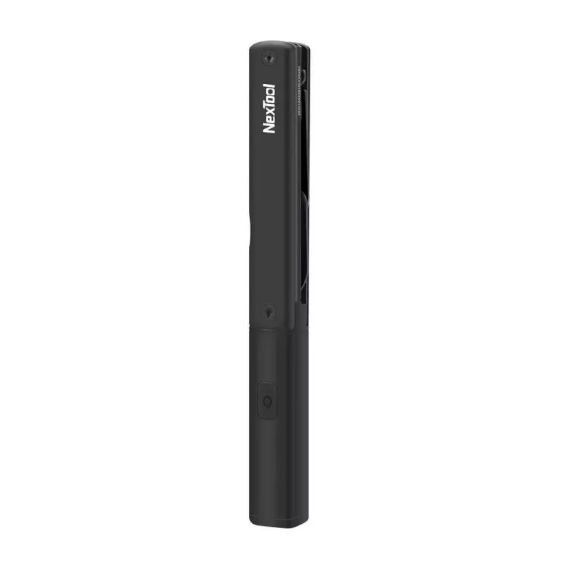 Daudzfunkcionāla pildspalvas lukturīte Nextool NE20026 — LED 50 lm, 90 min darbība, nerūsējošā tērauda nazis, šķēres, USB-C, alumīnijs, 125×15 mm, 38 g