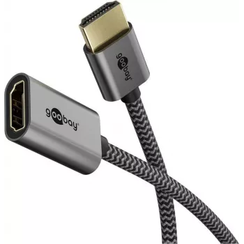 Ultra High-Speed HDMI-Flexiadapter, kabelis melns/zelts