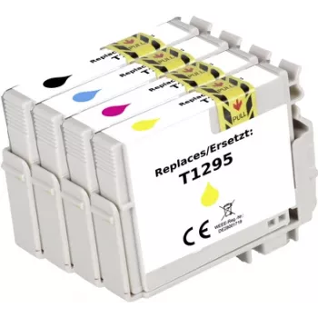 Renkforce Tintes Kombopaka Epson T1295 (C13T129540) saderīga Melna, Ciāna, Fuksīna, Dzeltena RF-I-T1291-4BKCMY4PK RF-5718864