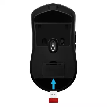 Bezvadu spēļu pele DEFENDER Demon GM-534 RF, ambidekstrāla, 3200 DPI, 5 pogas, 2.4 GHz USB-A nano uztvērējs